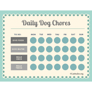 Basic Daily Dog Chores Chart