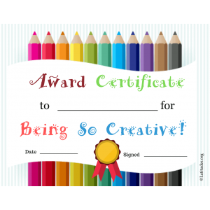 Being So Creative Award (Fillable)