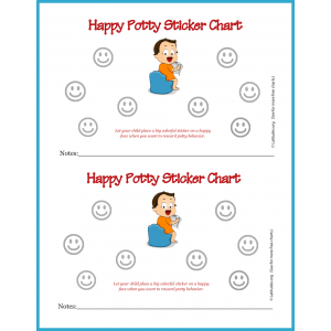 Happy Potty Training Sticker Chart