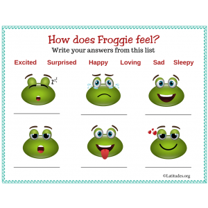 How Does Froggie Feel Feelings Chart (Fillable)