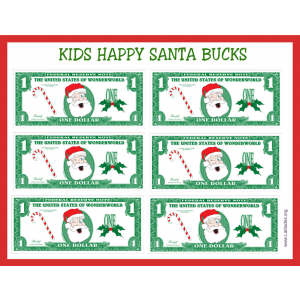 Kids Happy Santa Bucks