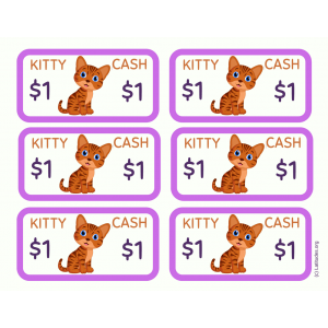 Kitty Cash Play Money