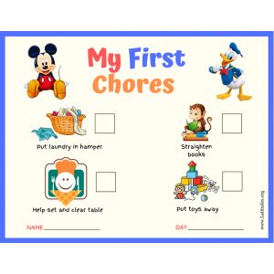 Mickey and Donald My First Chores Toddler Chart