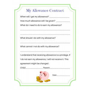 My Allowance Contract (Fillable)