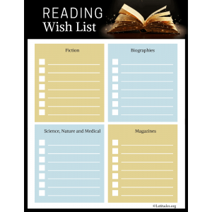 My Reading Wish List (Fillable)