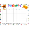 Super Days Weekly Behavior Chart (Fillable)