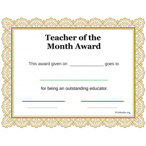 Printable Award Certificates for Teachers & Students | ACN Latitudes