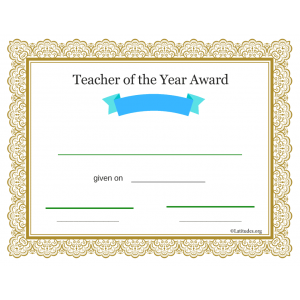 Printable Award Certificates for Teachers & Students | ACN Latitudes