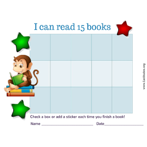 Monkey I Can Read 15 Books Chart