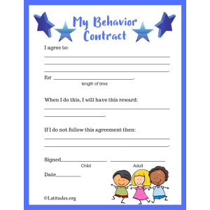 Blue Behavior Contract (Fillable)