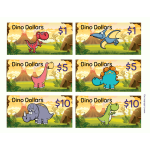 Dino Dollars Play Money