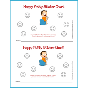 Happy Potty Training Sticker Chart