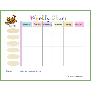 Pastel Weekly Behavior Chart (Fillable)