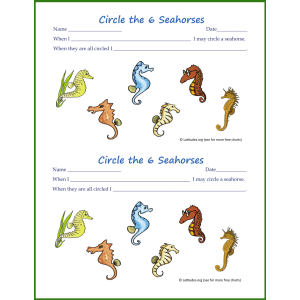 Seahorses Behavior Chart