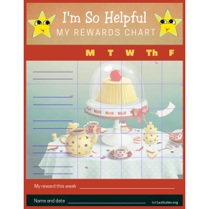 I'm So Helpful Rewards Chore Chart (Fillable)