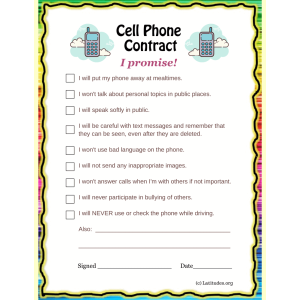 Cell Phone Contract (Fillable)