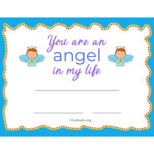 You Are an Angel in My Life Award (Fillable)