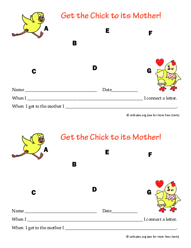 Mother and Chick Behavior Chart