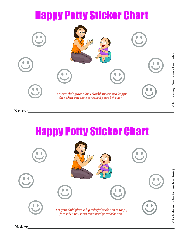 Happy Mom Potty Sticker Chart