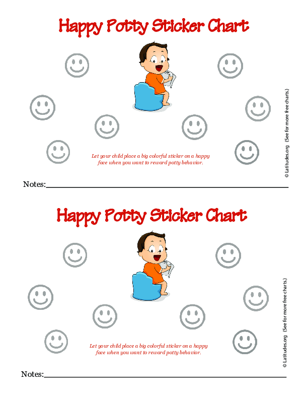 Happy Potty Training Sticker Chart