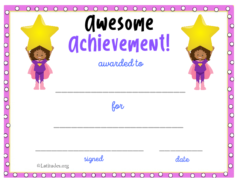 Purple Star Awesome Achievement Award