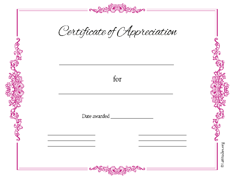 Certificate of Appreciation Formal Business Red (Fillable)