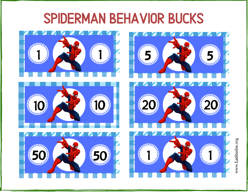 Spiderman Behavior Bucks