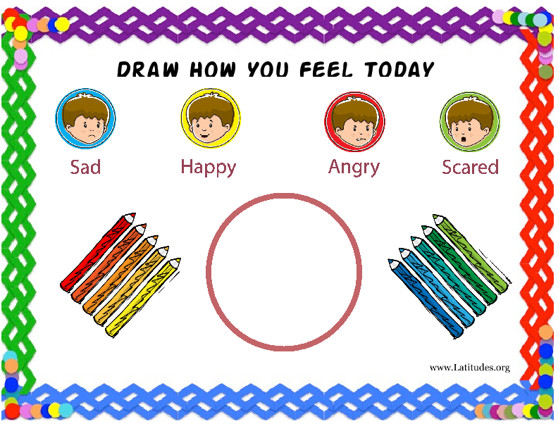 Simple Draw How You Feel Today Feelings Chart