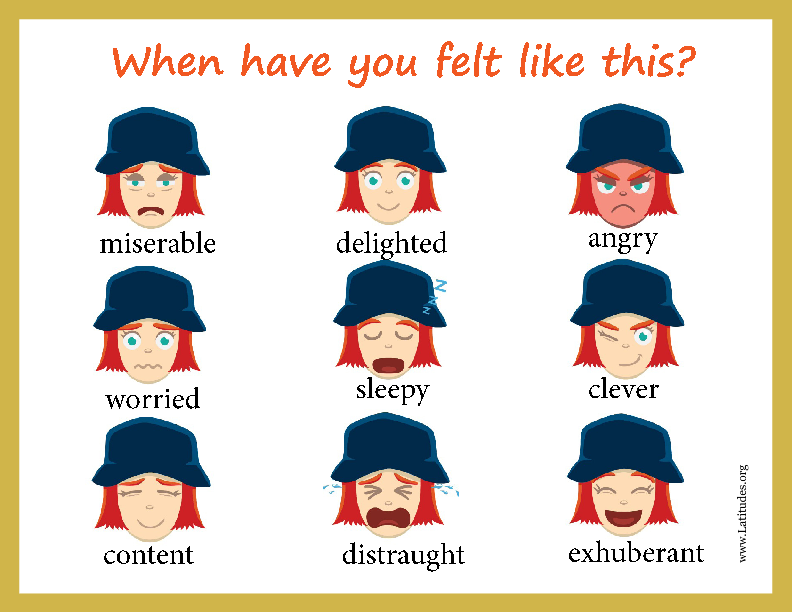 Intermediate When Have You Felt Like This Feelings Chart