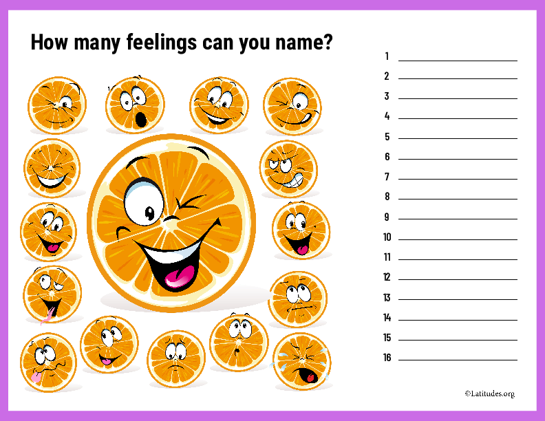 How Many Feelings Can You Name (Fillable)