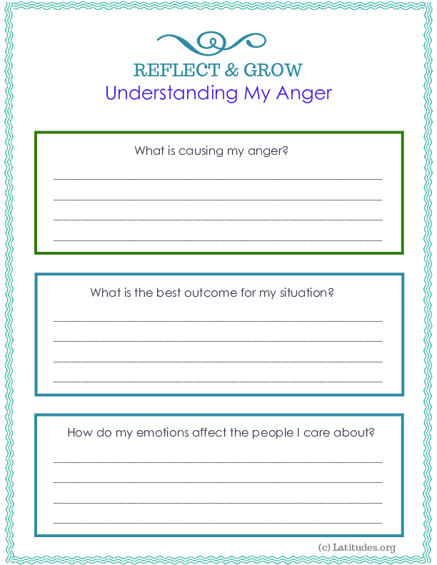 Understanding My Anger for Teens and Adults (Fillable)