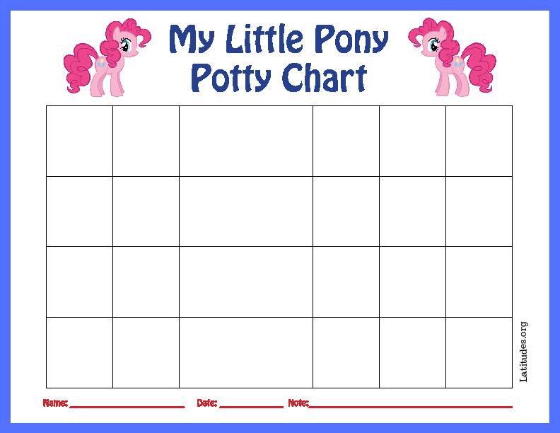 My Little Pony Potty Training Chart