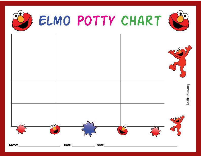 Elmo Potty Training Chart (Fillable)