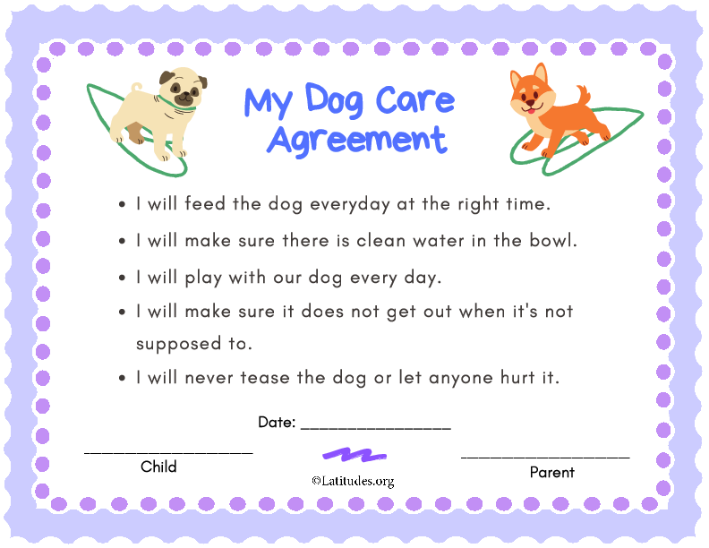 My Dog Care Agreement Primary