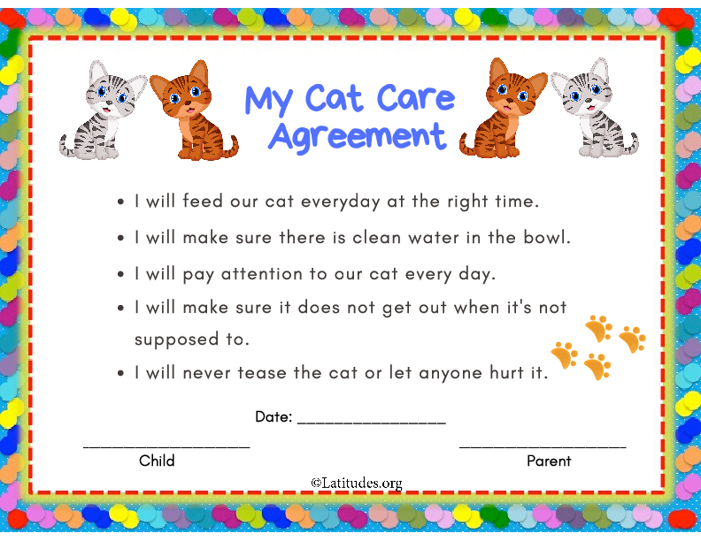 My Cat Care Agreement Primary