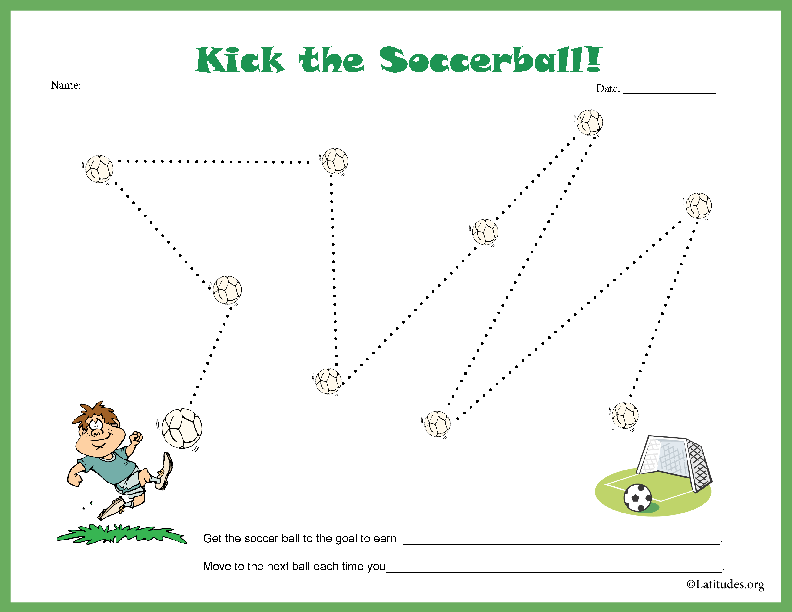 Kick the Soccer Ball Star Chart