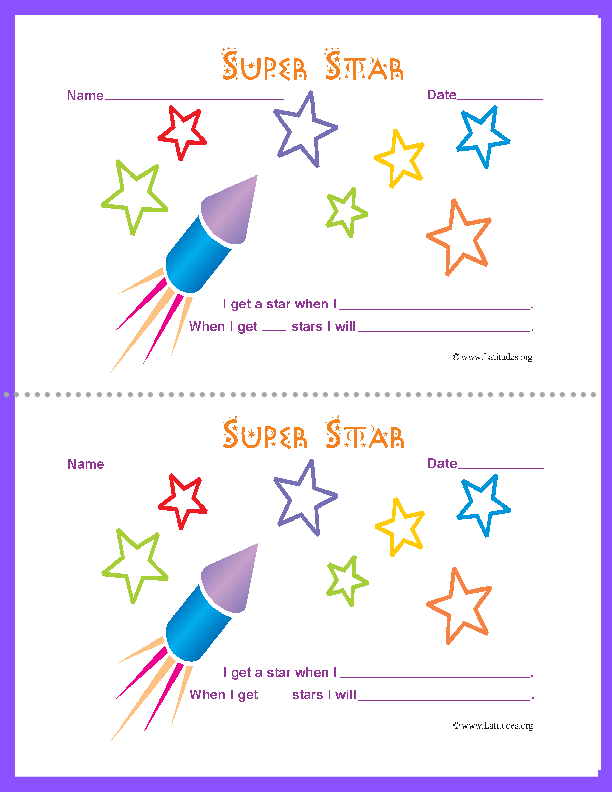 Super Star Behavior Chart