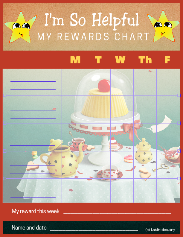 I'm So Helpful Rewards Chore Chart (Fillable)